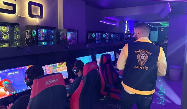 İskenderun ilçesinde internet kafe ve oyun alanları denetlendi