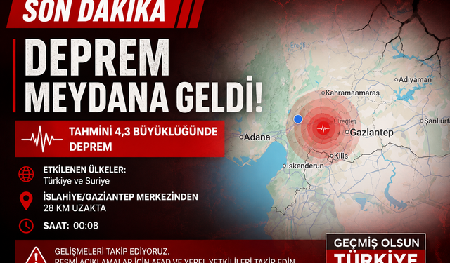 İslahiye’de Deprem Paniği