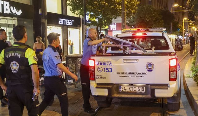 Antalya'da kaldırım ve yol işgallerine yönelik denetim