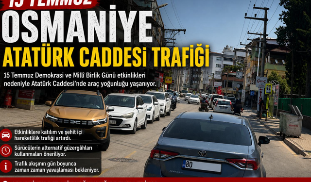 Osmaniye Merkezde Trafik  Yoğunluğu Dikkat Çekti