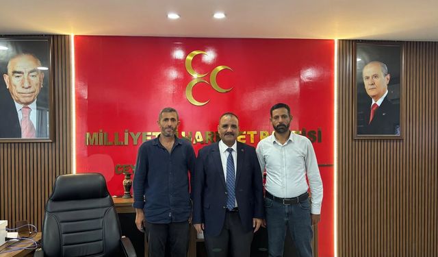 MHP Ceylanpınar İlçe Başkanı Tetik'e Hayırlı Olsun Ziyareti