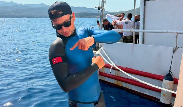 Milli sporcu Görkem Gedik, serbest dalışta Türkiye şampiyonu oldu