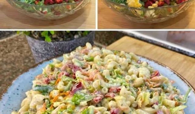 Osmaniye Sofralarına Renk Katan Makarna Salatası Tarifi
