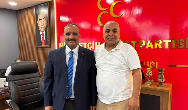 Zorkunspor Başkanı  Yıldız'dan MHP İlçe Başkanı Tetik'e Ziyaret