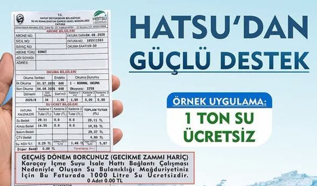 HATSU’dan Vatandaşa Bin Litre Su Desteği