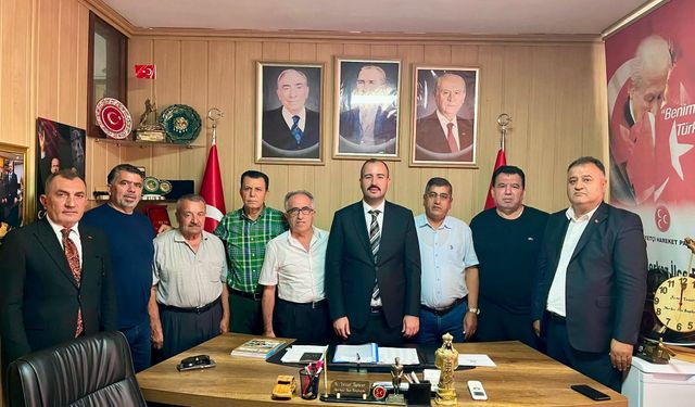 MHP Merkez İlçe Başkanı Tuncer’e Emlakçılardan Ziyaret