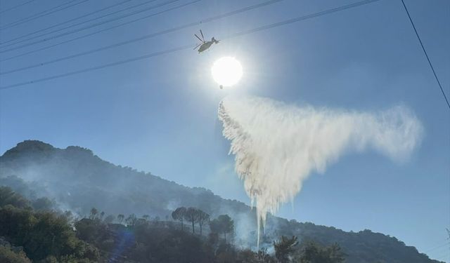 Antalya'da çıkan orman yangınına müdahale ediliyor