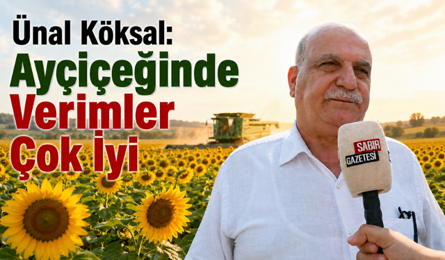Ünal Köksal: Ayçiçeğinde Verimler Çok İyi