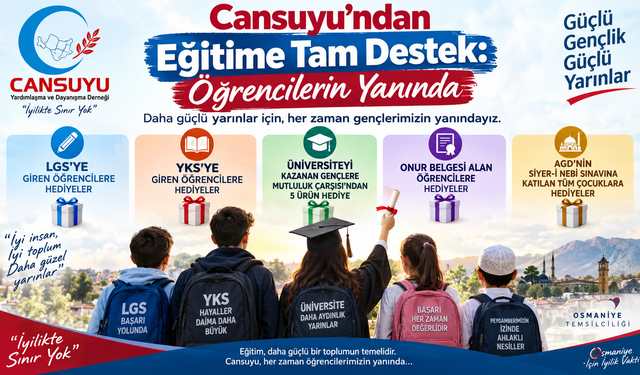 Cansuyu’ndan Eğitime Tam Destek Öğrencilerin Yanında