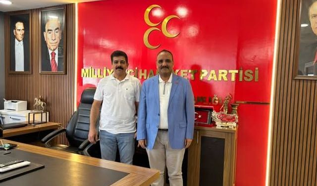Ceylanpınar’da MHP İlçe Başkanı Halil Tetik’e Tebrik Ziyareti