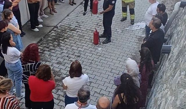 Samandağ’da Sağlık Personeline Yangın Eğitimi