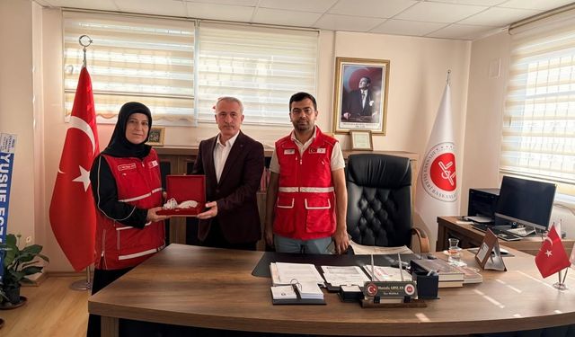 Erzin Müftüsü Mustafa Arslan’a Kızılay’dan Ziyaret