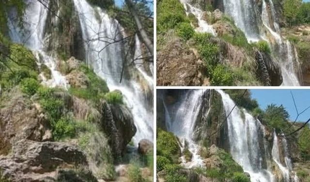 Erzincan’ın Doğa Harikası Girlevik Şelalesi Büyülüyor