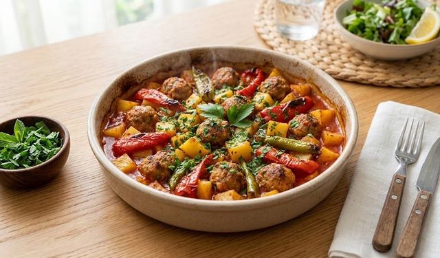 Fırında Soslu Misket Köfteli Patates Nasıl Yapılır