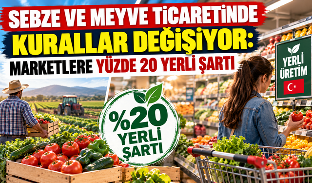 Hal Yasası Değişiyor: Marketlere Yüzde 20 Üretici Şartı
