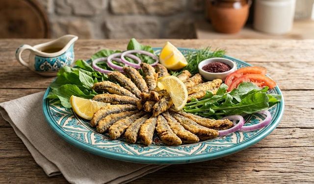 Hamsinin En Farklı Hali İç İçe Kızartılarak Hazırlanıyor