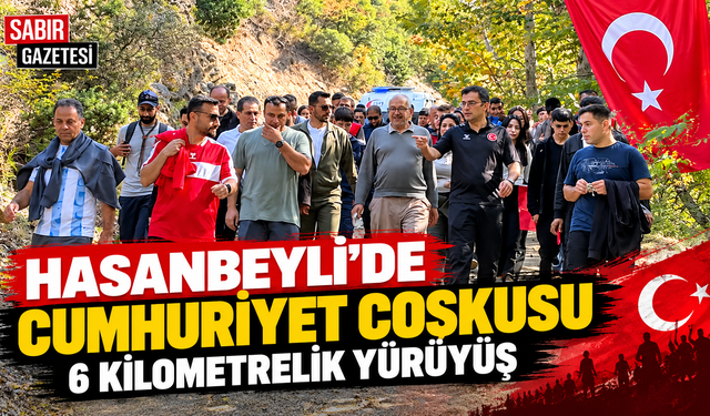 Hasanbeyli’de Cumhuriyet Coşkusu 6 Kilometrelik Yürüyüş