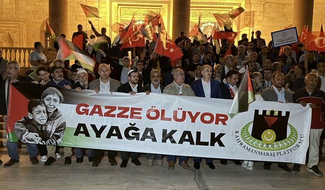 İsrail'in Gazze'de uyguladığı soykırım Kahramanmaraş'ta protesto edildi
