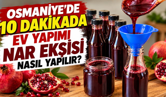 Osmaniye'de 10 Dakikada Ev Yapımı Nar Ekşisi Nasıl Yapılır?