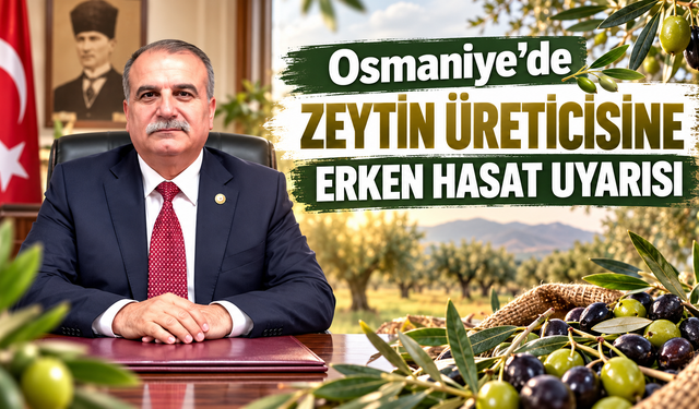 Osmaniye’de Zeytin Üreticisine Erken Hasat Uyarısı