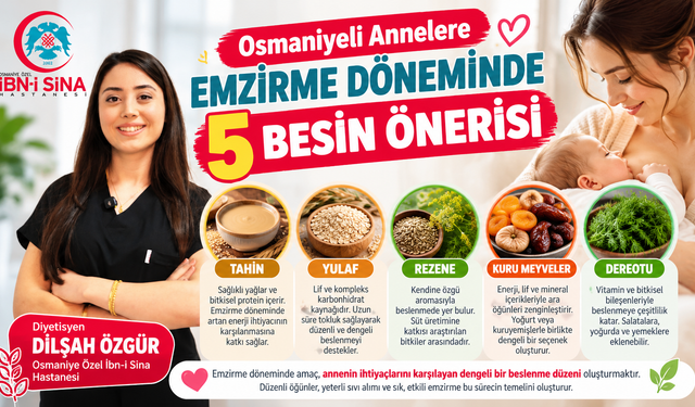 Osmaniyeli Annelere Emzirme Döneminde 5 Besin Önerisi