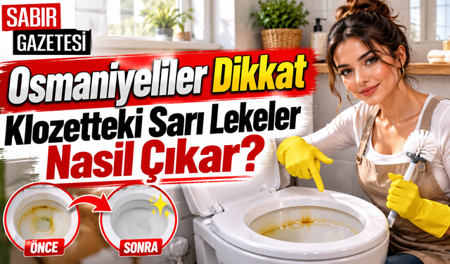 Osmaniyeliler Dikkat Klozetteki Sarı Lekeler Nasıl Çıkar?