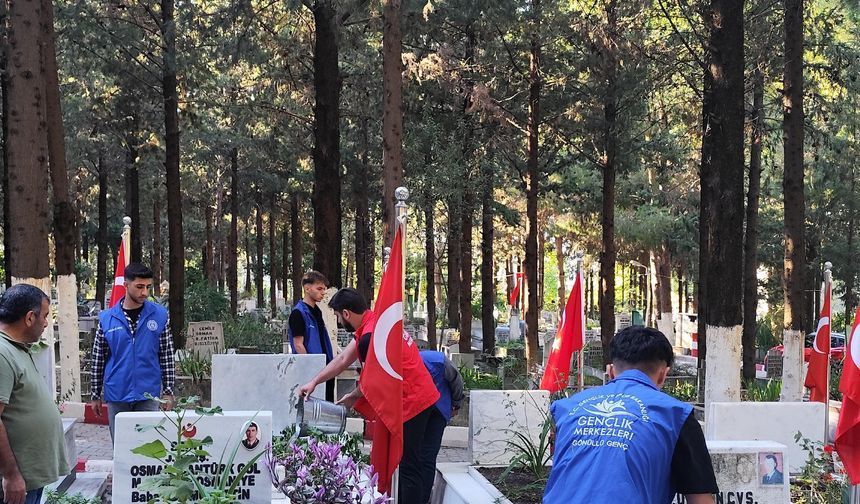 Şehitlerimizi Unutmadık: Düziçi’nde Şehitlikte Temizlik ve Dua Etkinliği