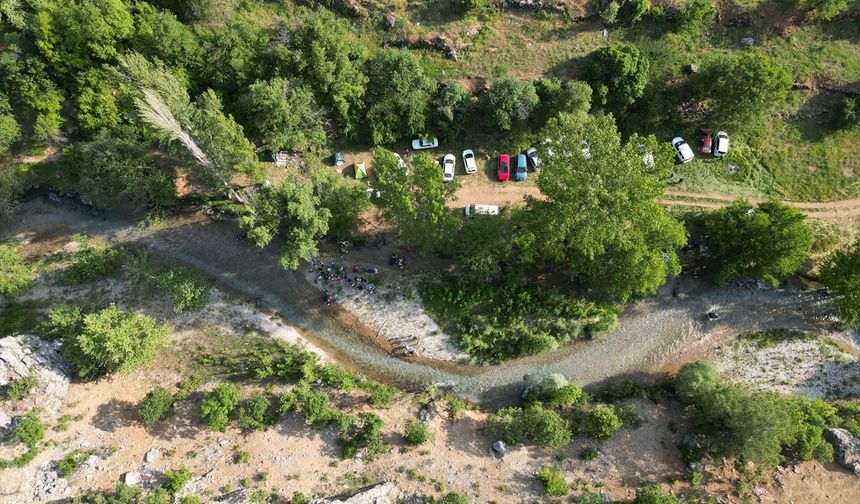 Doğa tutkunları bayram tatilinde Kahramanmaraş'taki Kale Boynu Kanyonu'nu tercih etti