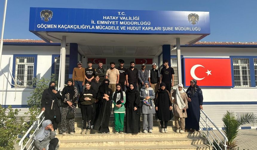Hatay'da 24 düzensiz göçmen yakalandı
