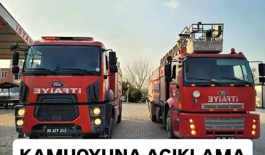 Düziçi İtfaiyesi'nden Demce Yapı Açıklaması: "Yanlış Anlaşılma Söz Konusu"