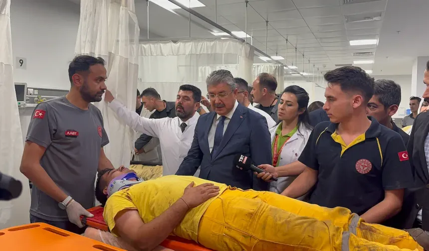 Vali Yılmaz'dan Yaralı Orman İşçilerine Ziyaret