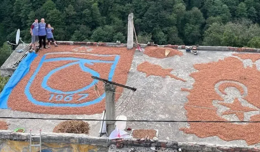 Fındıklarla Bayrak ve Trabzonspor Sevgisi