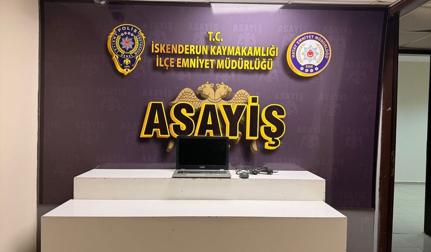 Hatay'da konteynerden bilgisayar hırsızlığı güvenlik kamerasında