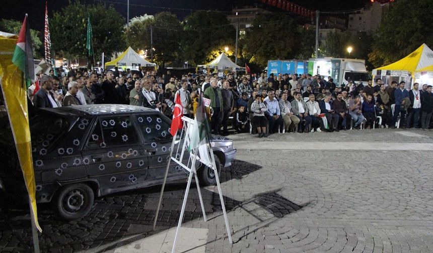 Gaziantep ve çevre illerde İsrail'in Küresel Sumud Filosu'na saldırısı protesto edildi