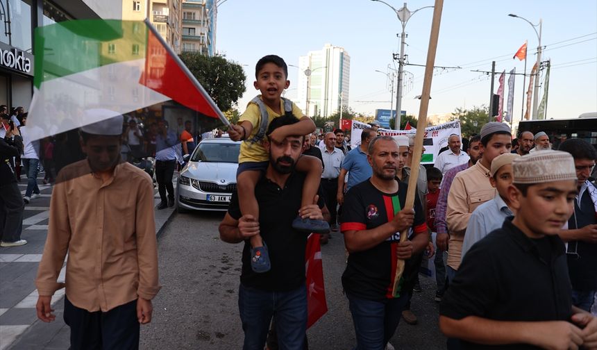 Şanlıurfa ve Kahramanmaraş'ta İsrail'in Gazze'ye saldırıları protesto edildi