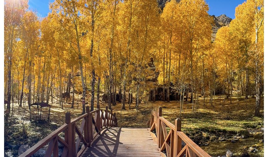 Bahçesaray’da Sonbahar Manzarası Görenleri Hayran Bırakıyor