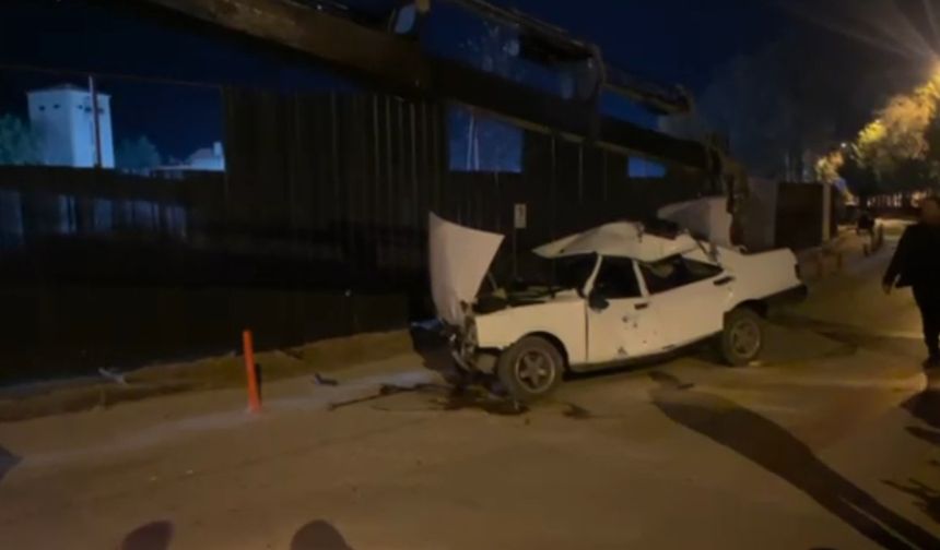 Çankırı’da Otomobil İnşaata Uçtu