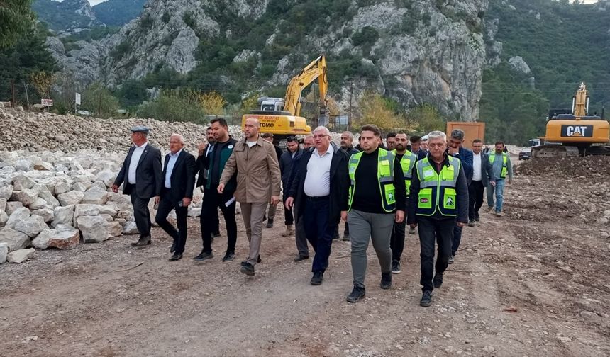 Güneş, ilçedeki altyapı çalışmalarını inceledi