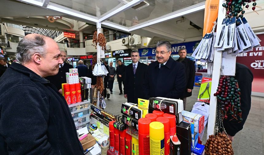 Vali Erdinç Yılmaz Taşbaşı Esnafını Ziyaret Etti