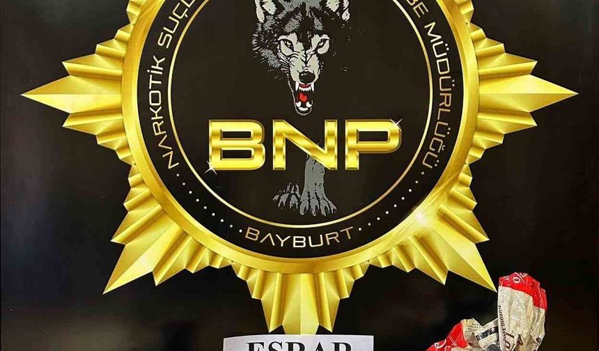 Bayburt'ta 1 kilo 218 gram esrar ele geçirildi