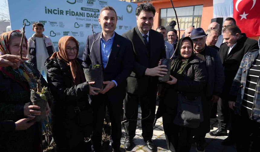 Havran'da 102 çiftçiye 2 bin 500 incir fidanı dağıtıldı