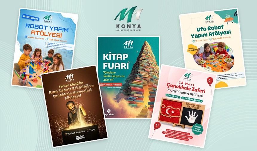 M1 Konya AVM'den Mart ayında bilim, sanat ve edebiyat etkinlikleri