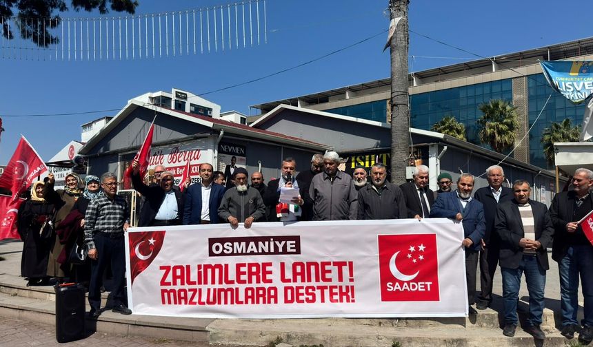 Osmaniye’den Gazze’ye Tepki