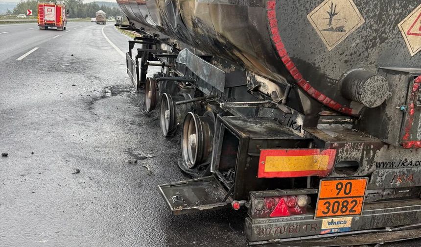 Osmaniye Yolunda Tanker Yangını