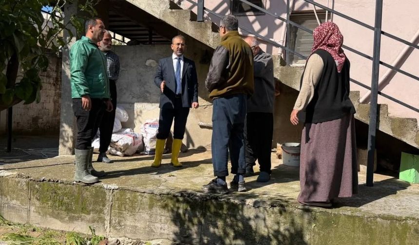 Başkan Örtlek'ten Selden Etkilenen Mahalleleri Ziyaret