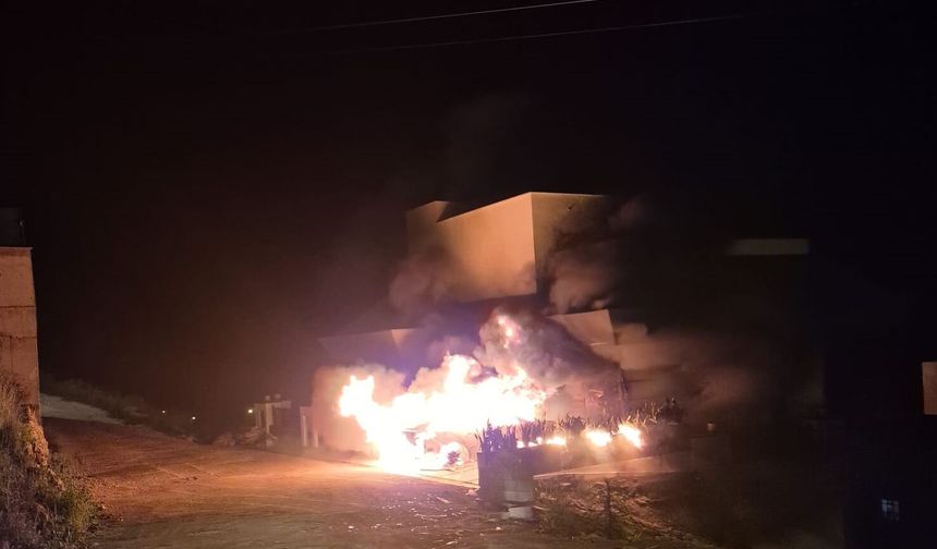 Alanya'da müstakil evde çıkan yangın hasara neden oldu