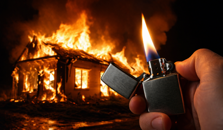 Osmaniye'de Çocuk Çakmakla Oynadı, Ev Yandı