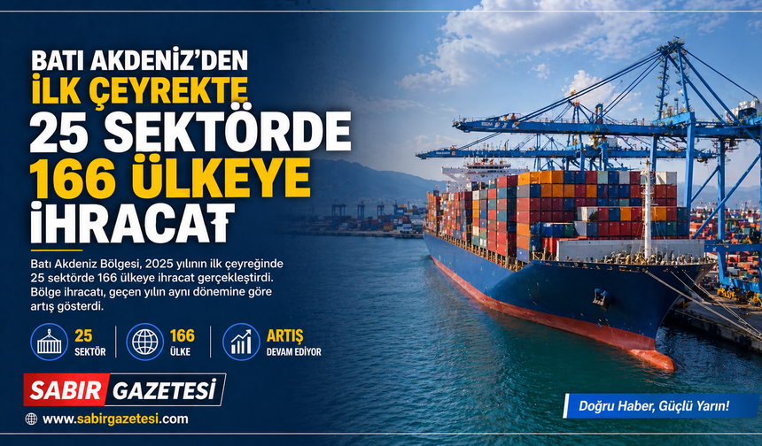 Batı Akdeniz'den ilk çeyrekte 25 sektörde 166 ülkeye ihracat