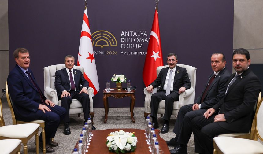 Cumhurbaşkanı Yardımcısı Yılmaz, KKTC Başbakanı Üstel ile görüştü: