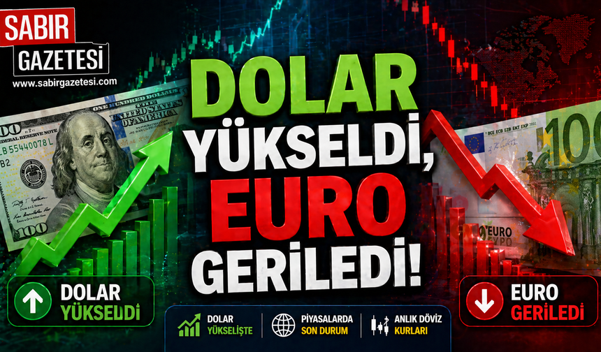 Dolar Yükseldi, Euro Geriledi